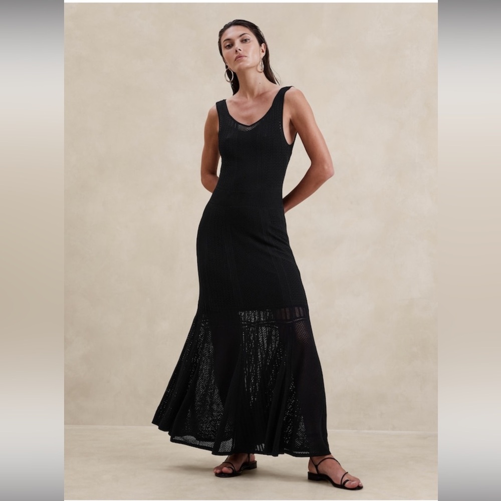 Banana Republic- Open Stitch Lace Maxi Dress